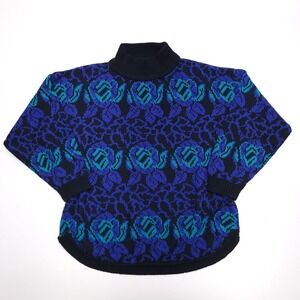 Vintage Alyssa Brooke Knit Sweater Womens M Mock‎ Neck